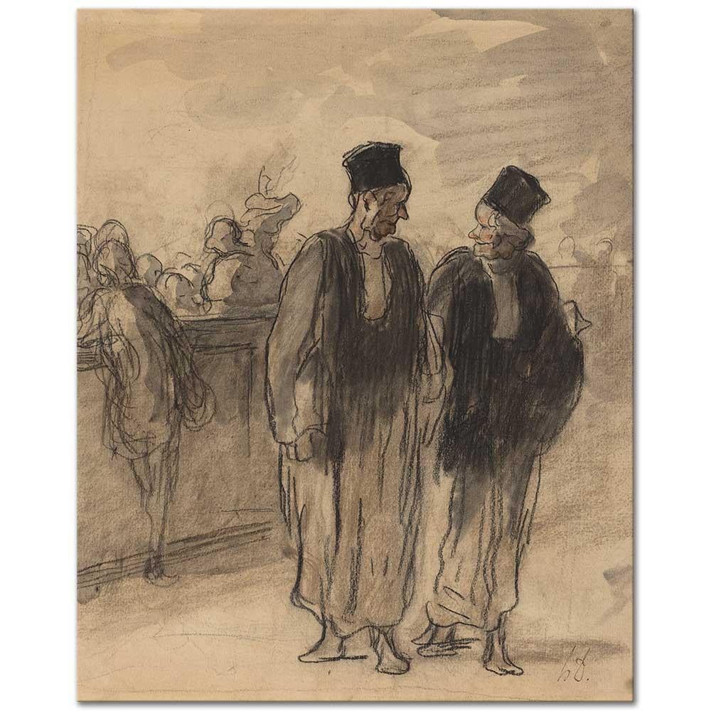Honore Daumier İki Avukat Kanvas Tablo