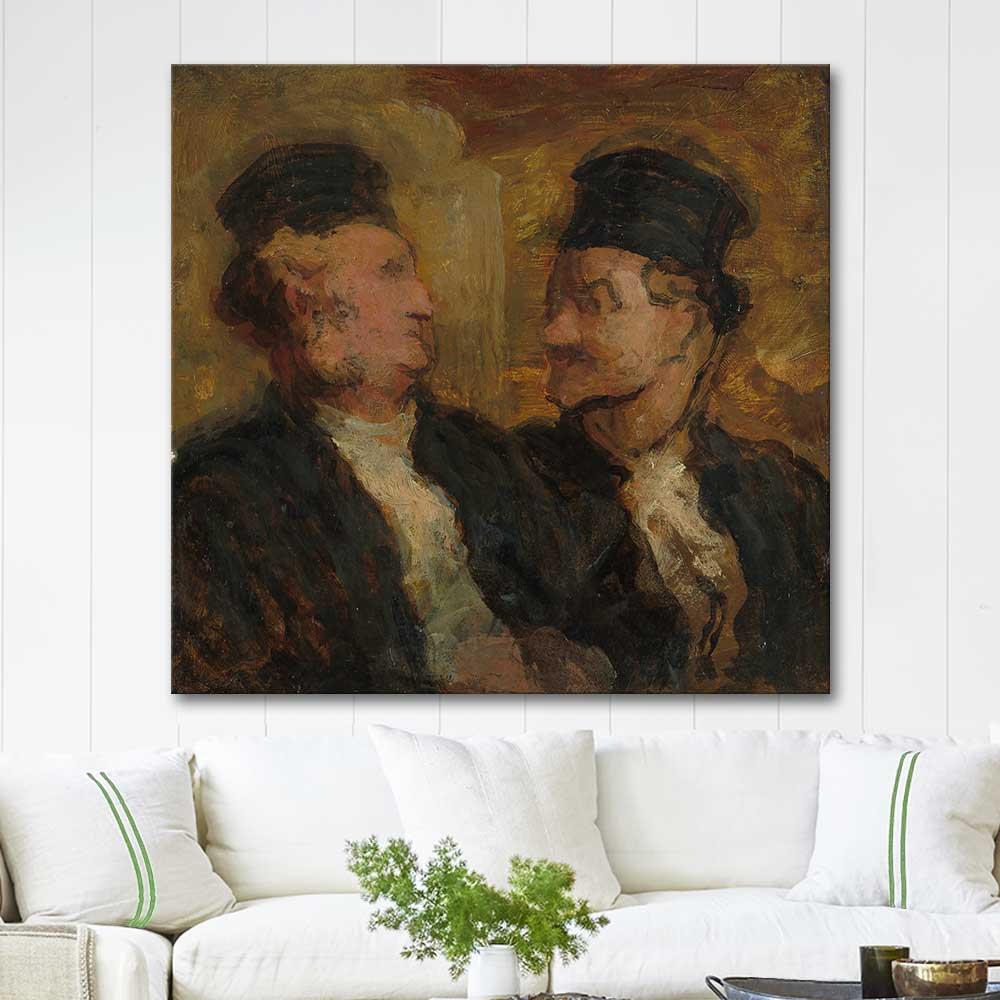 Honore Daumier İki Avukat Kanvas Tablo