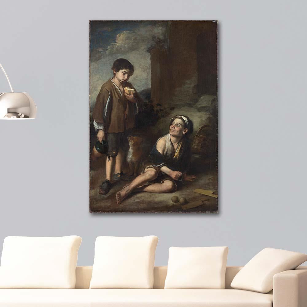 Bartolome Esteban Murillo İki Köy Çocuğu Kanvas Tablo
