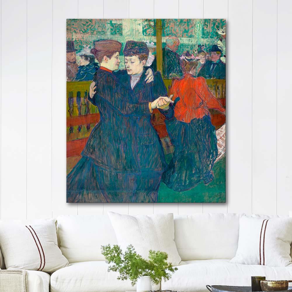 Henri de Toulouse-Lautrec Dans Eden İki Kadın Kanvas Tablo