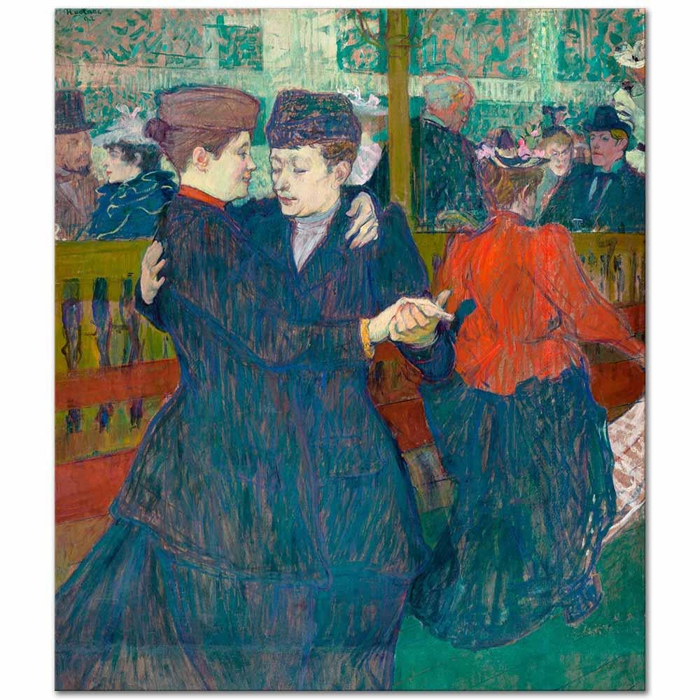 Henri de Toulouse-Lautrec Dans Eden İki Kadın Kanvas Tablo