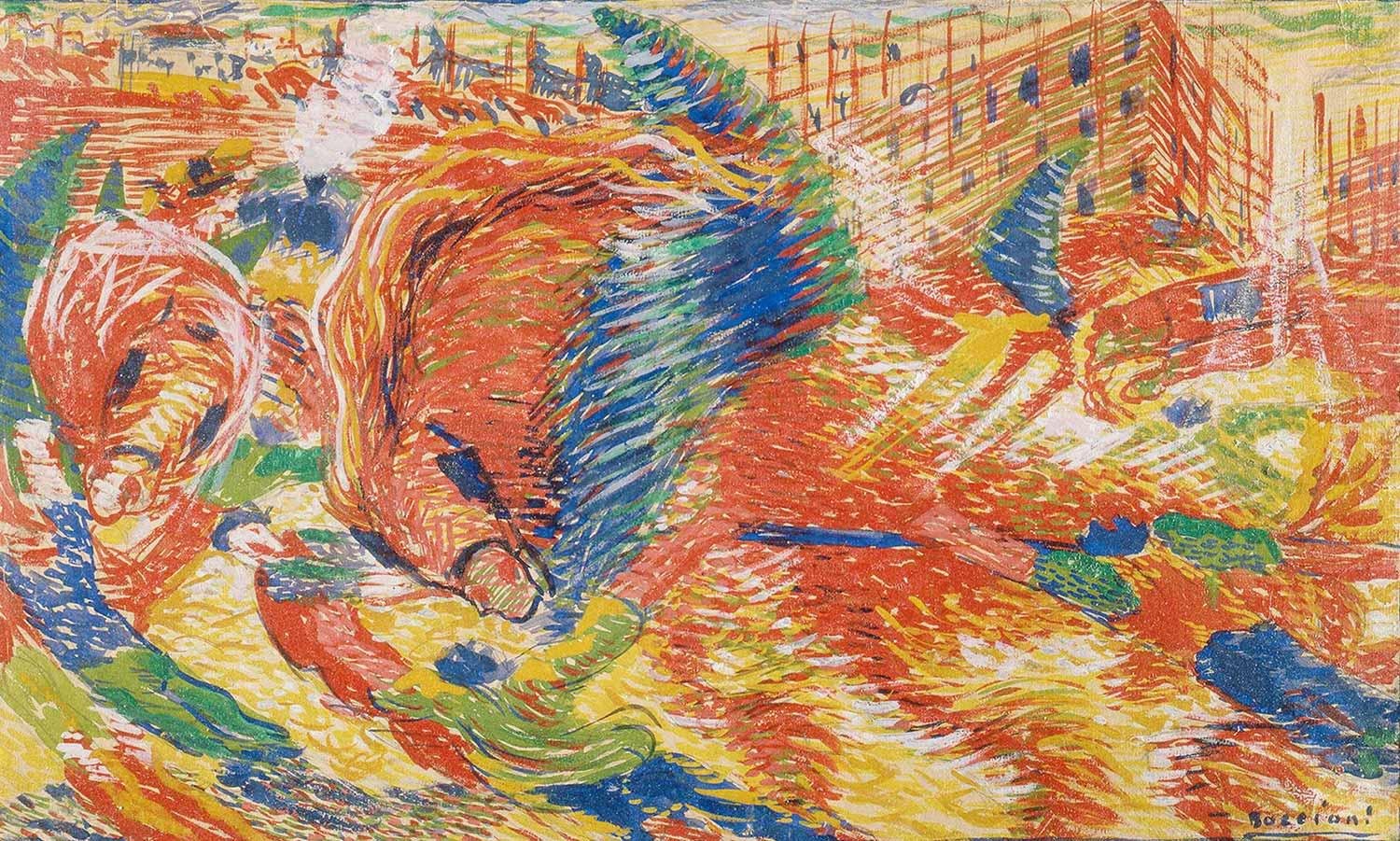 Umberto Boccioni Şehrin Yükselişi Kanvas Tablo