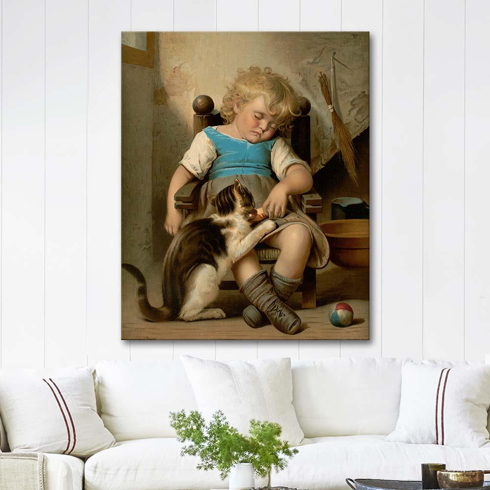 Unconscious Sleeper by Léon Bazille Perrault as Art Print