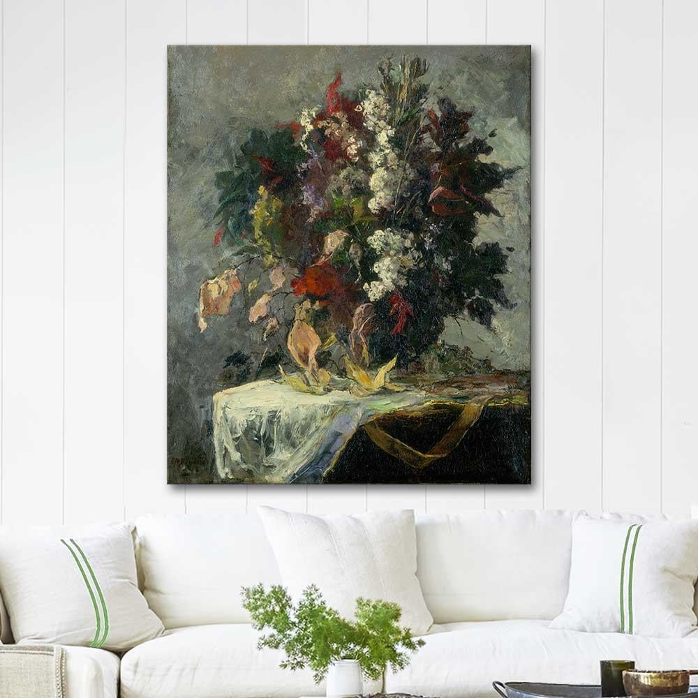 Untitled (Floral Still Life) by Edward Mitchell Bannister as Art Print