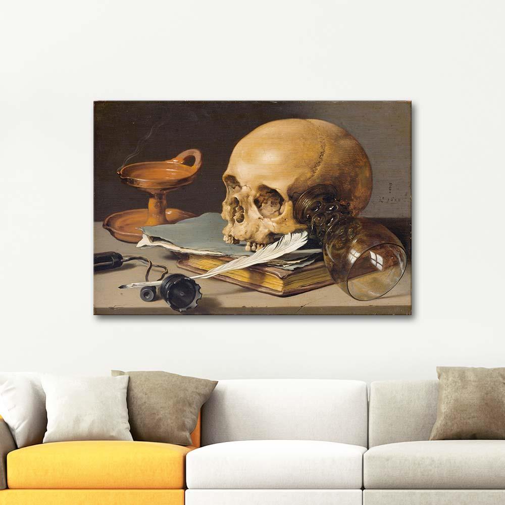 Pieter Claesz Vanitas Kanvas Tablo