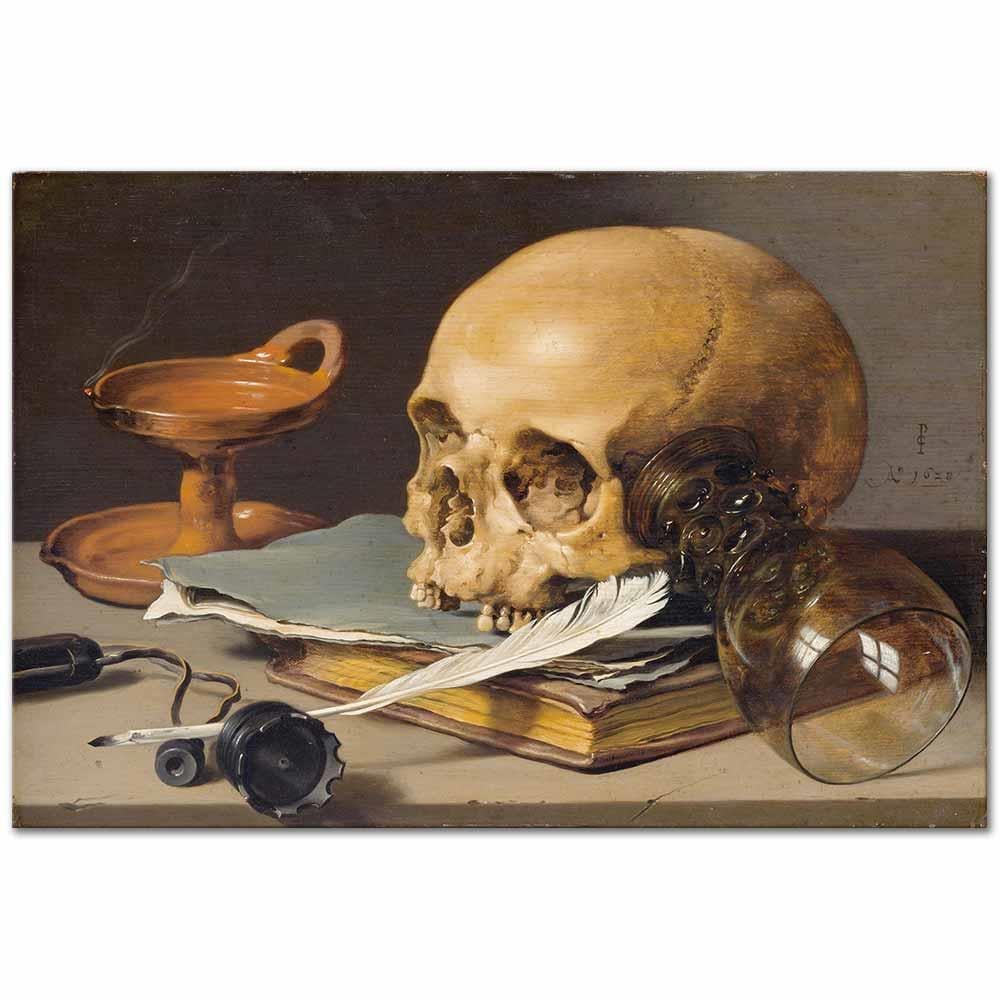 Pieter Claesz Vanitas Kanvas Tablo