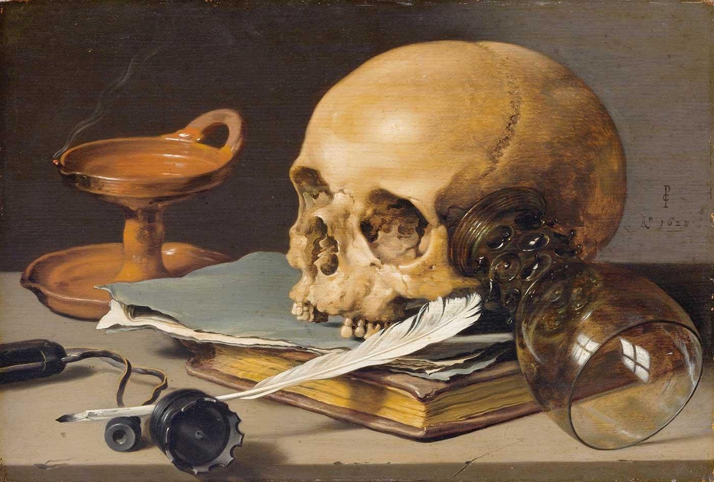 Pieter Claesz Vanitas Kanvas Tablo