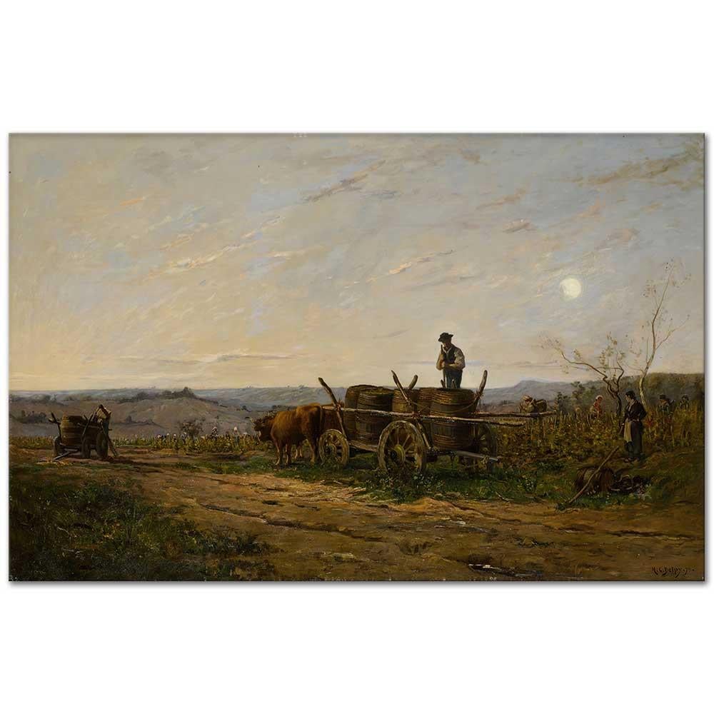 Hippolyte Camille Delpy Nivernaise'de Üzüm Hasadı Kanvas Tablo