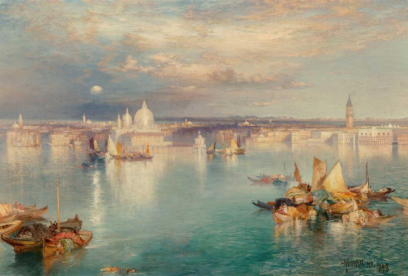 Thomas Moran Venedik Görünümü Kanvas Tablo