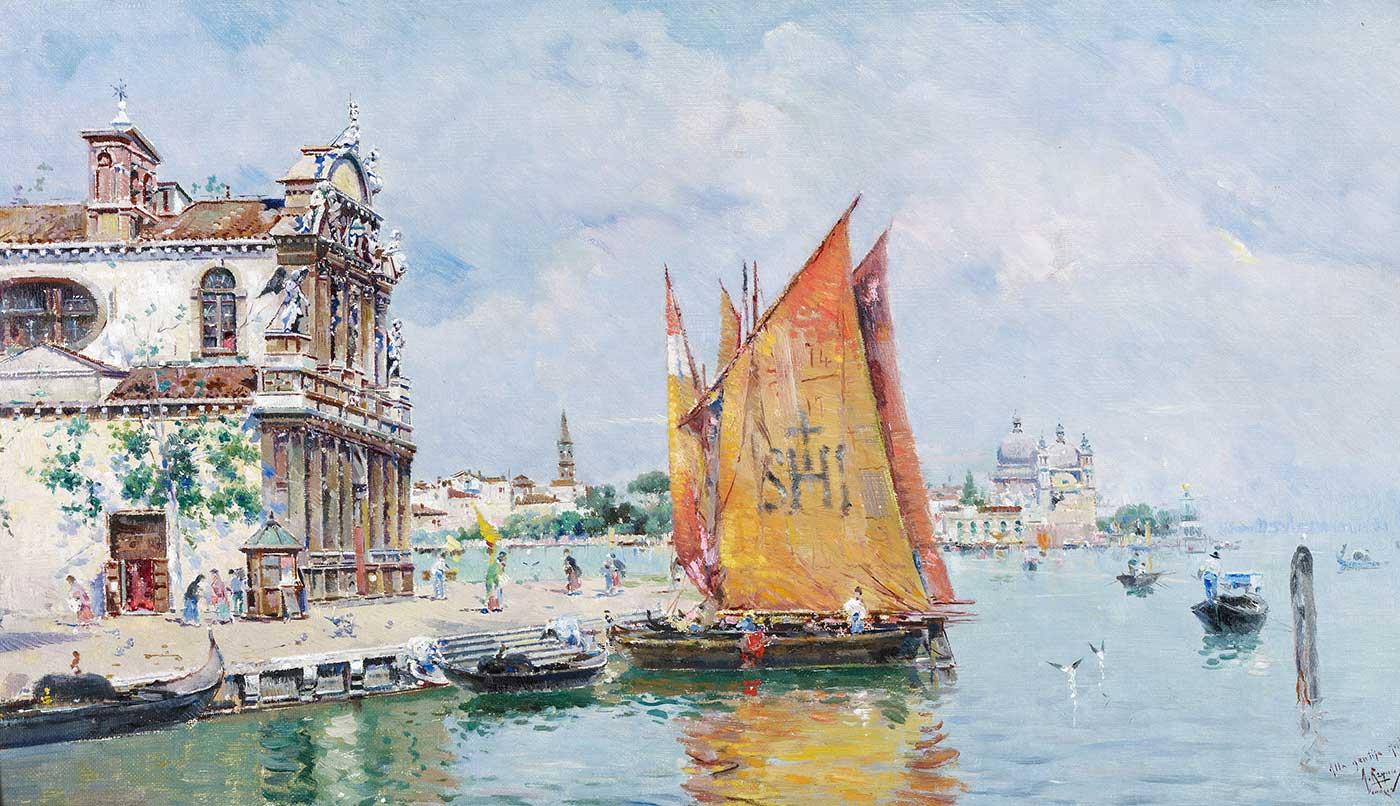Antonio Reyna Manescau Venedik Kanvas Tablo
