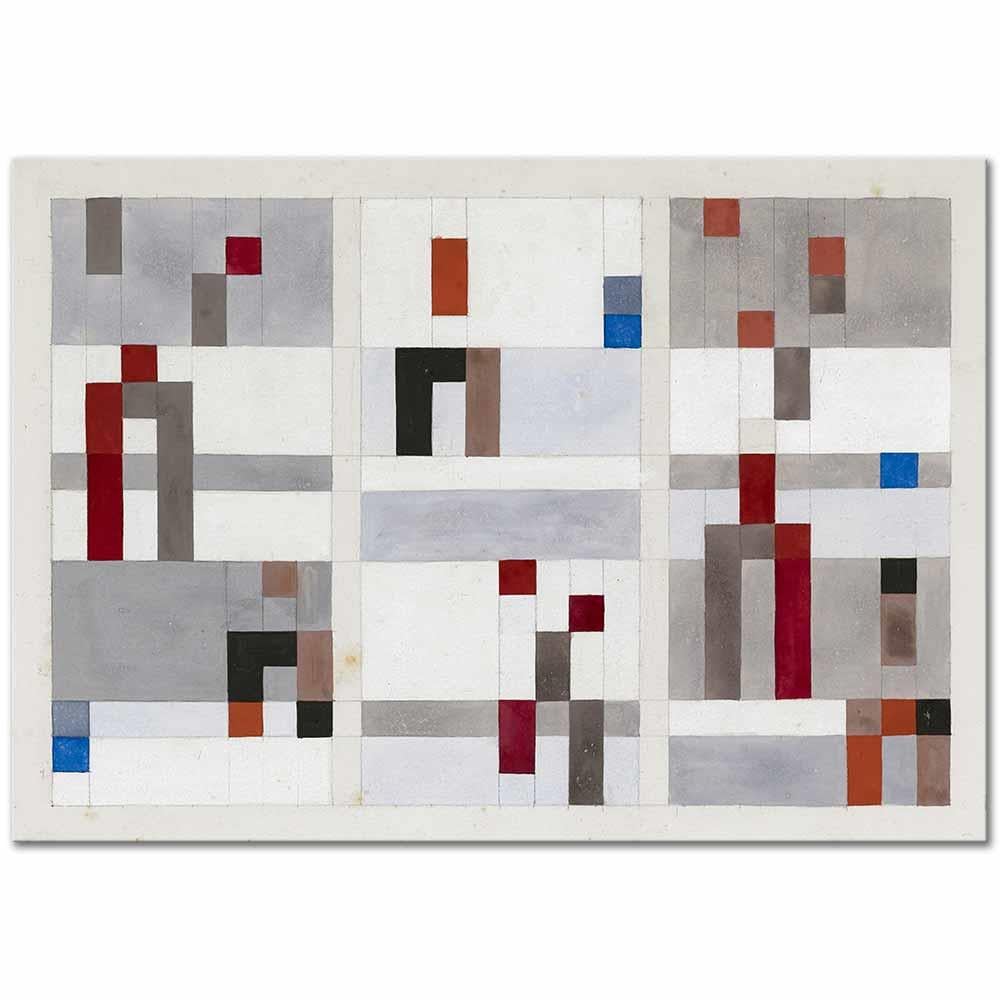 Vertical Horizontal Composition by Sophie Taeuber Arp as Art Print