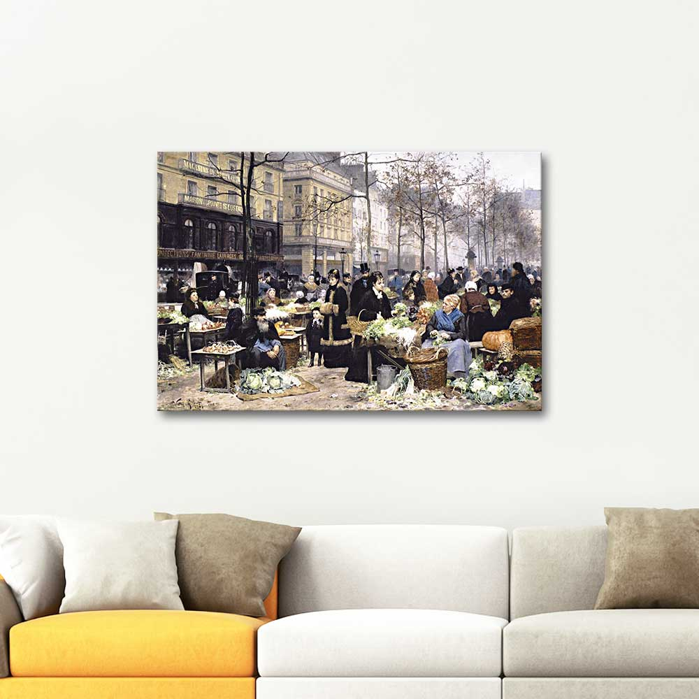 Victor Gabriel Gilbert Market Day Art Print