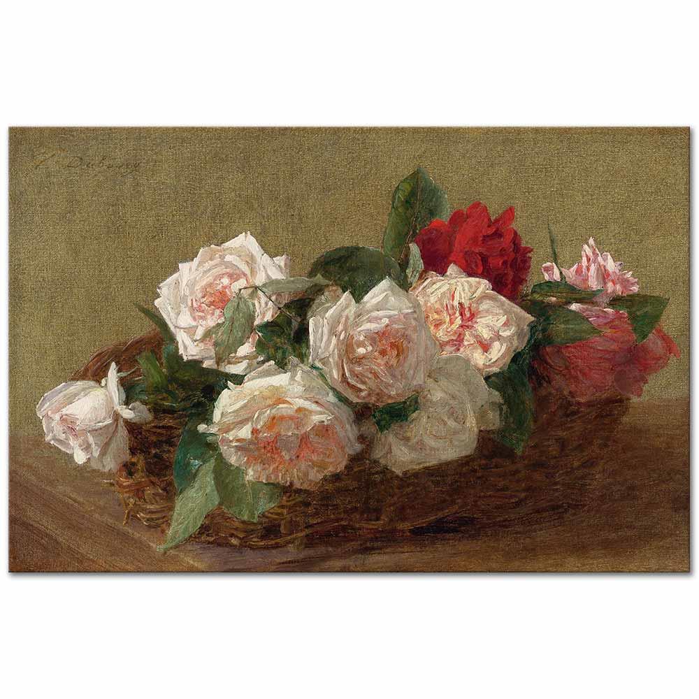 Basket Of Roses by Victoria Dubourg Fantin Latour
