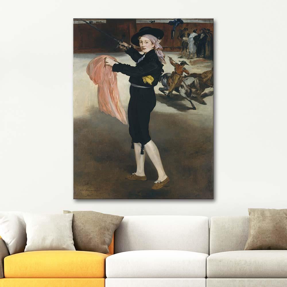 Edouard Manet Victorine Matador Kostümü ile Kanvas Tablo