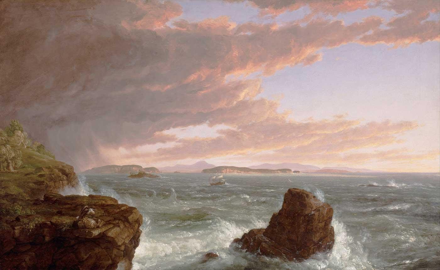 View Across Frenchman's Bay from Mount Desert Island by Thomas Cole as Art Print