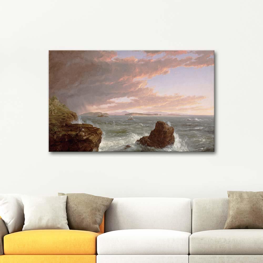 View Across Frenchman's Bay from Mount Desert Island by Thomas Cole as Art Print