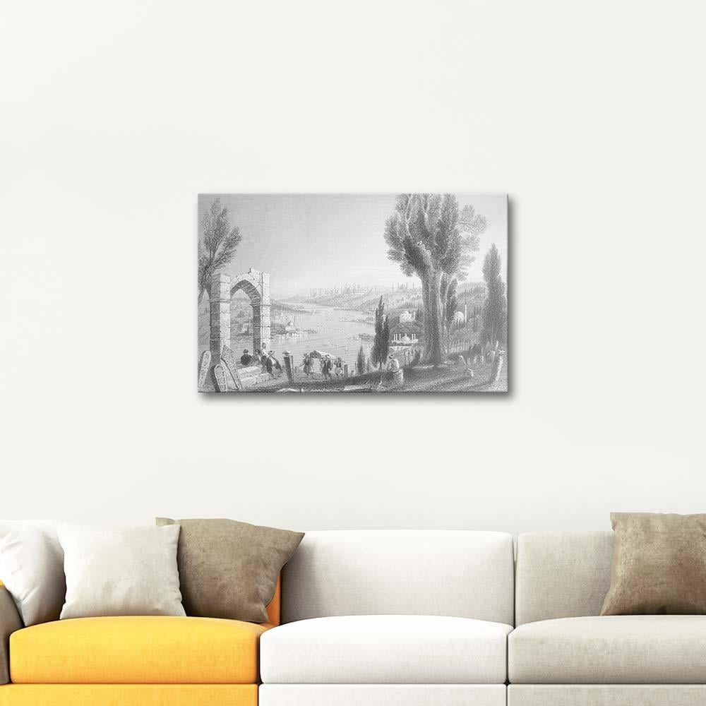 William Henry Bartlett Eyüp Sırtları Kanvas Tablo