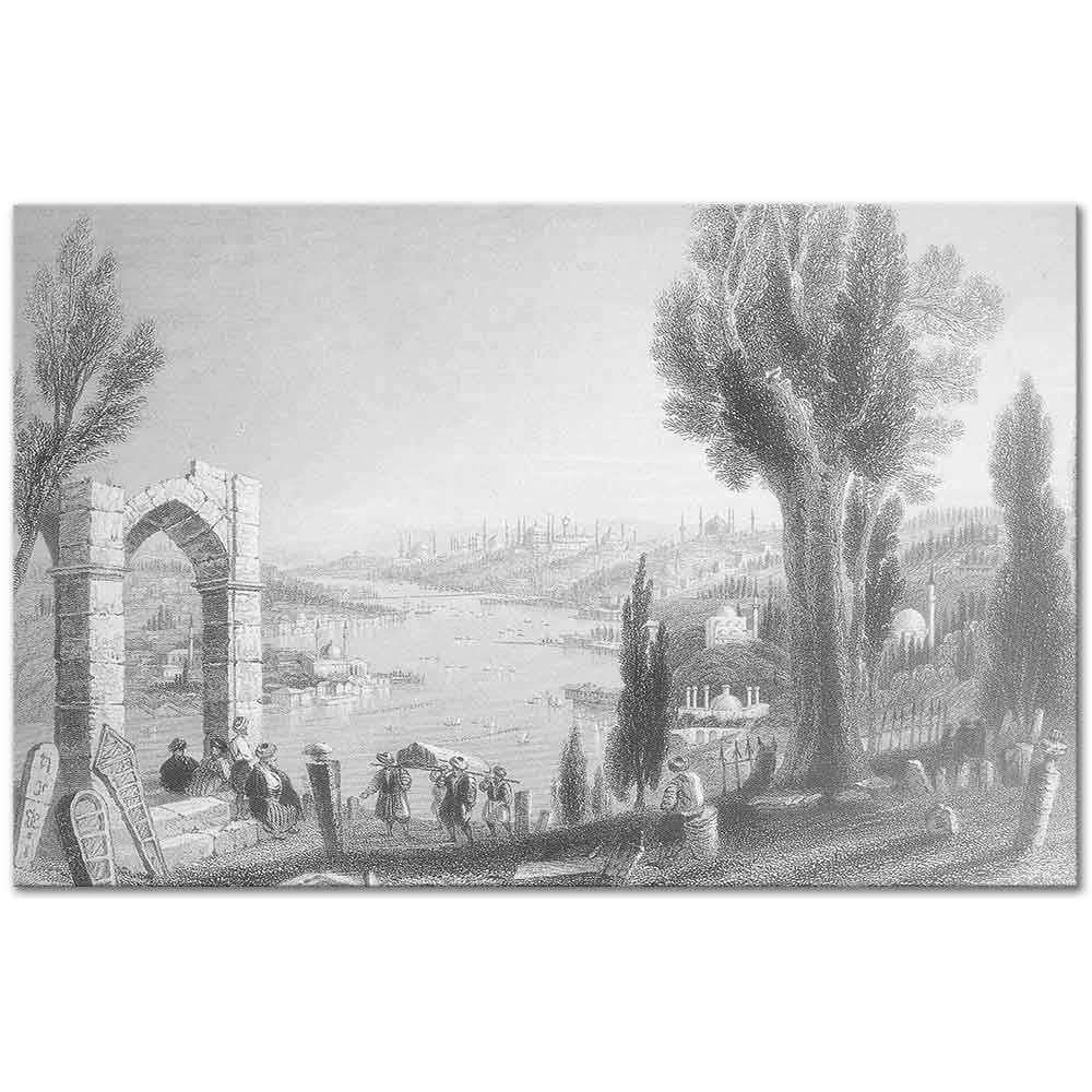 William Henry Bartlett Eyüp Sırtları Kanvas Tablo