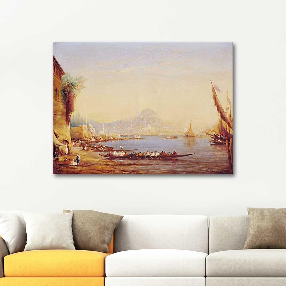 View to Constantinople by Alfred August Felix Bachmann as Art Print