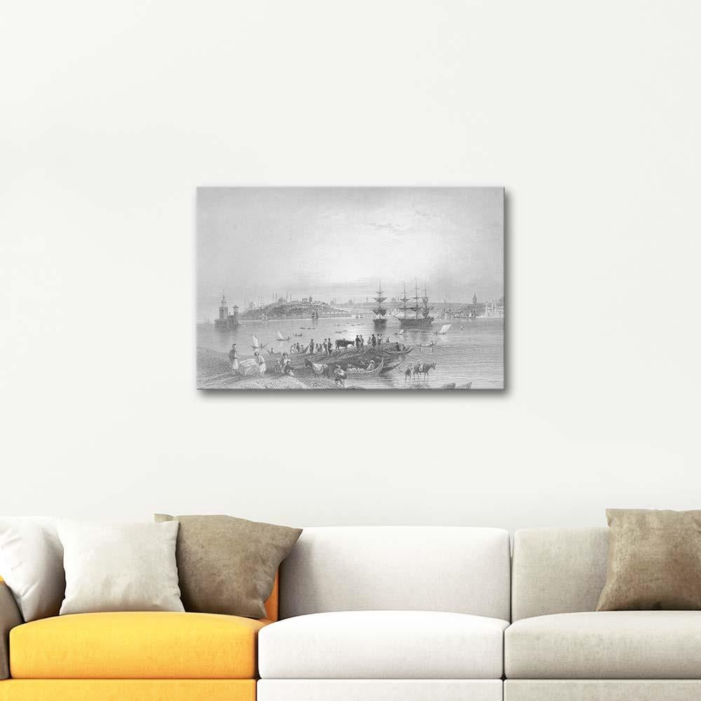 View to Kadikoy by William Henry Bartlett as Art Print