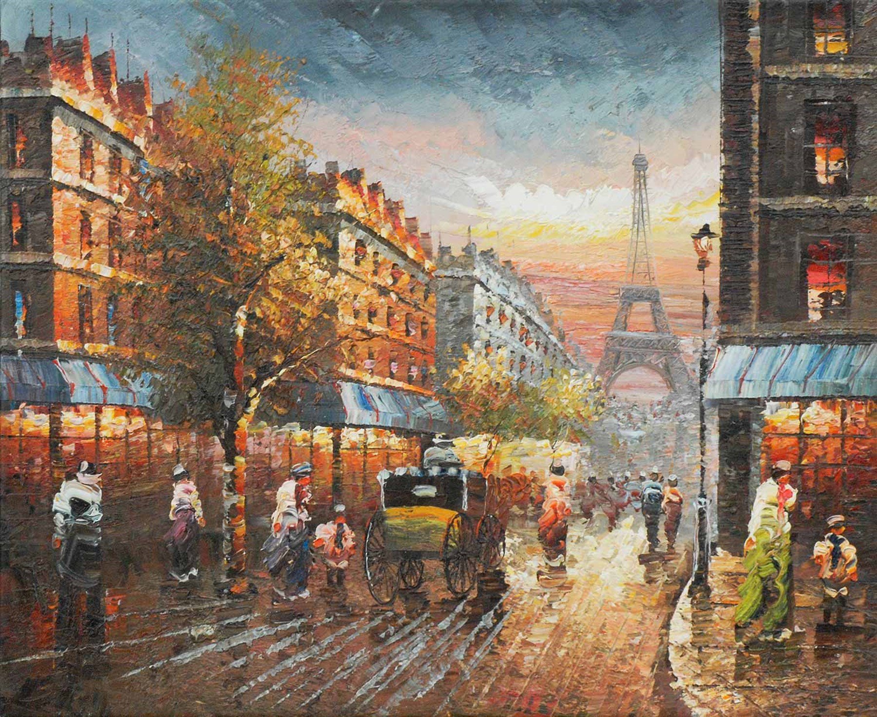 Paris Manzarası Yağlı Boya Tablo
