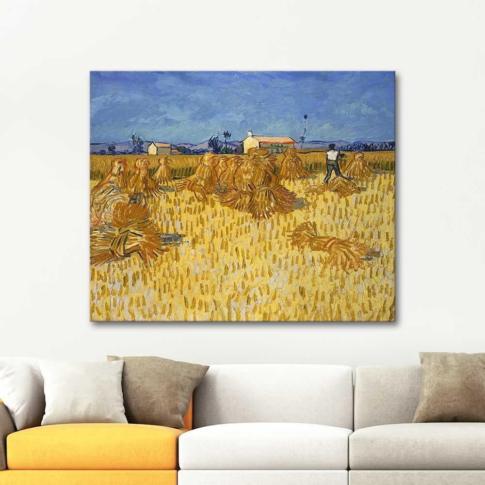Vincent van Gogh Provence'te Hasat Kanvas Tablo