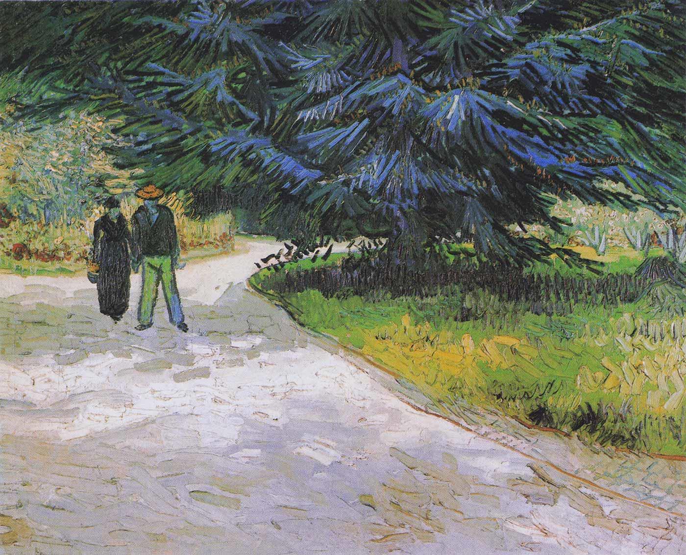 Vincent van Gogh Arles Parkında Çift Kanvas Tablo
