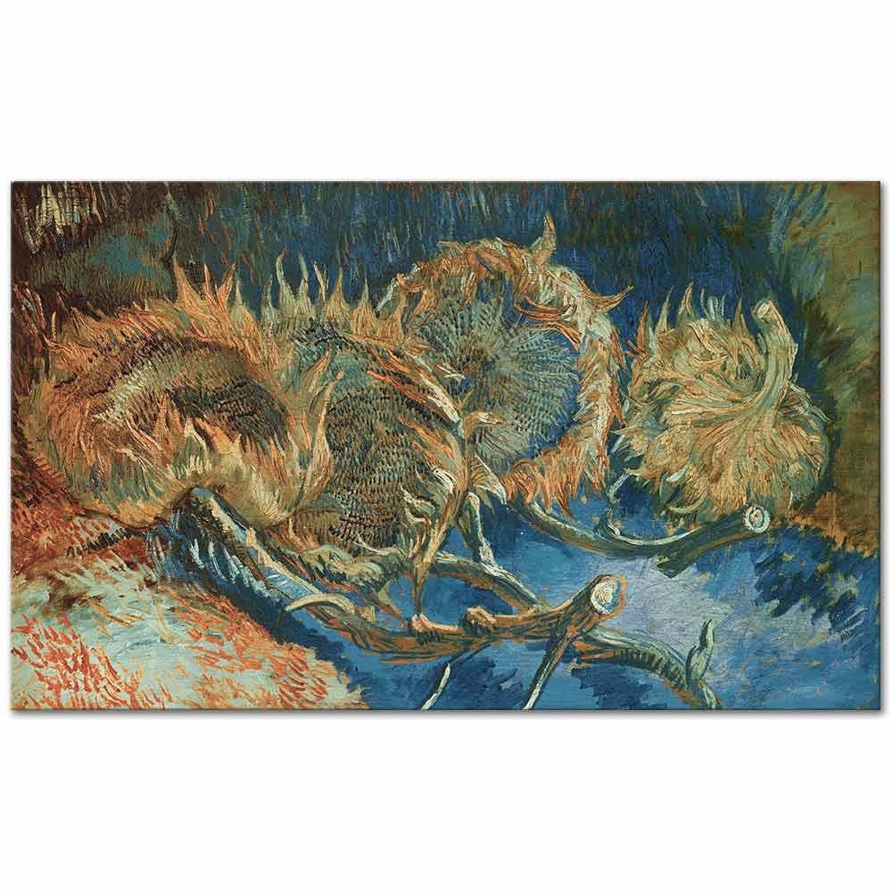 Vincent van Gogh Dört Adet Ayçiçekli Natürmort Kanvas Tablo