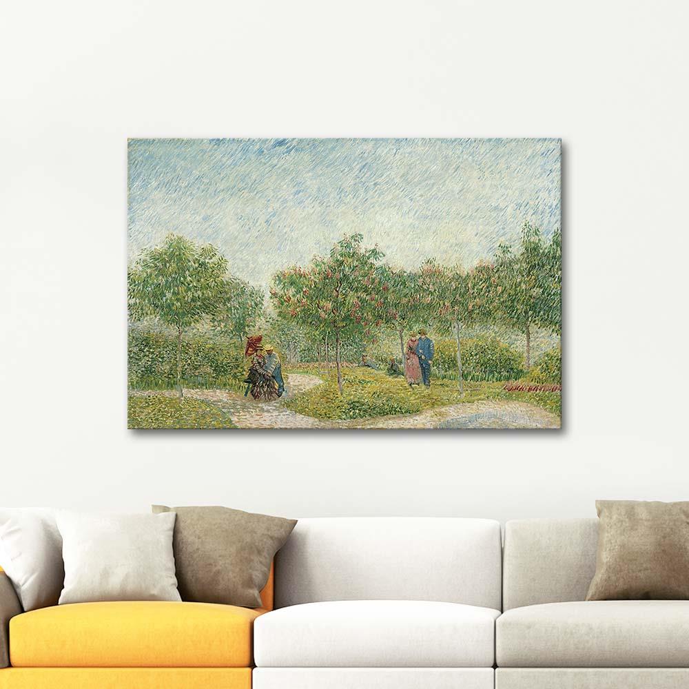 Vincent van Gogh Montmartre Parkında Sevgililer Kanvas Tablo