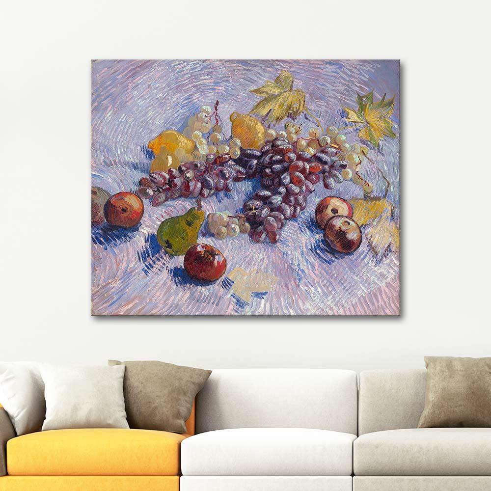 Vincent van Gogh Üzüm Limon Armut ve Elmalar Kanvas Tablo