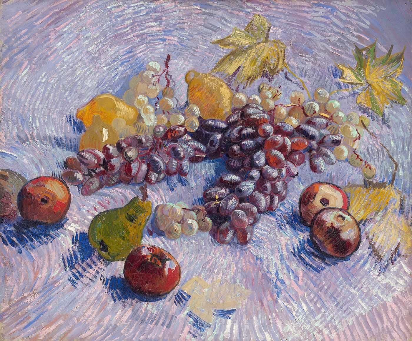 Vincent van Gogh Üzüm Limon Armut ve Elmalar Kanvas Tablo