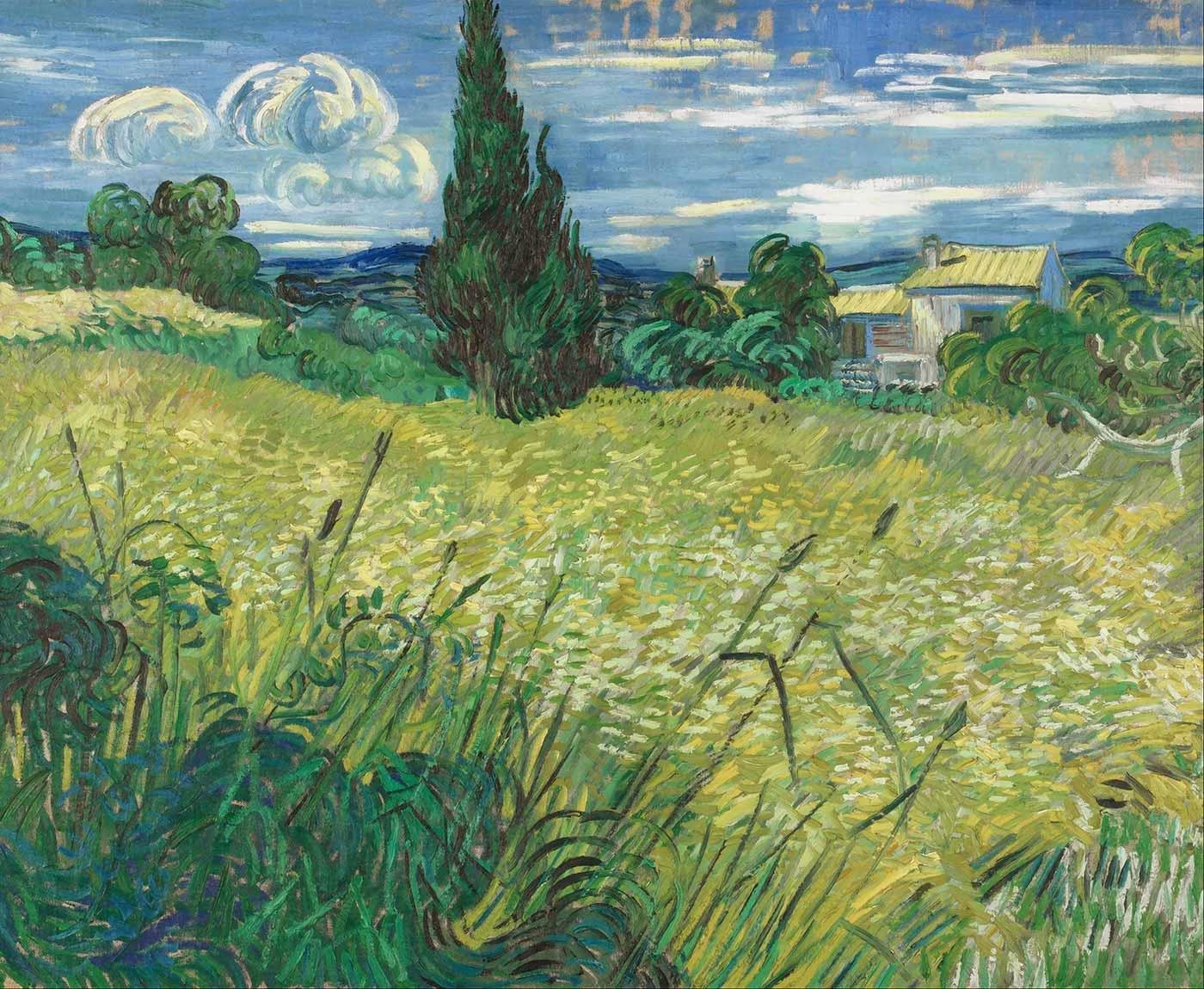 Vincent van Gogh Buğday Tarlası ve Selviler Kanvas Tablo