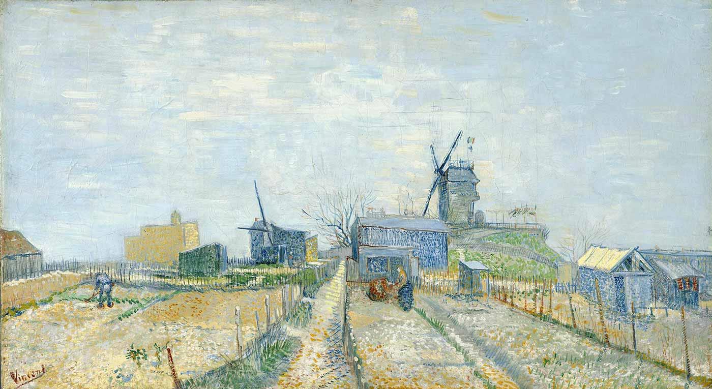 Vincent van Gogh Montmartre Değirmeni ve Sebze Bahçesi Kanvas Tablo