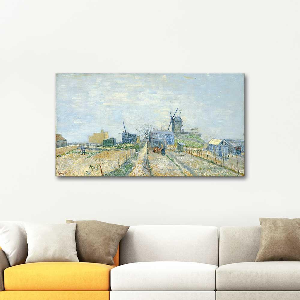 Vincent van Gogh Montmartre Değirmeni ve Sebze Bahçesi Kanvas Tablo