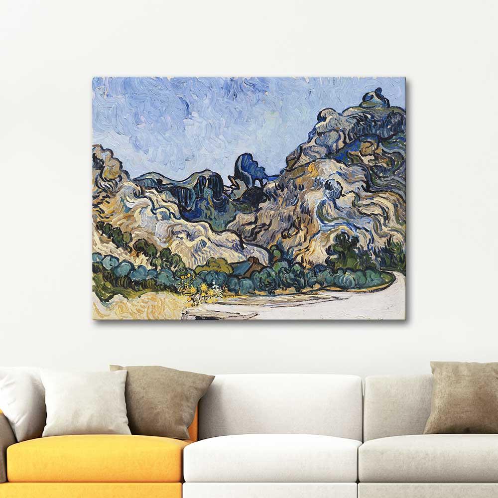 Vincent van Gogh Saint Remy'de Dağlar Kanvas Tablo
