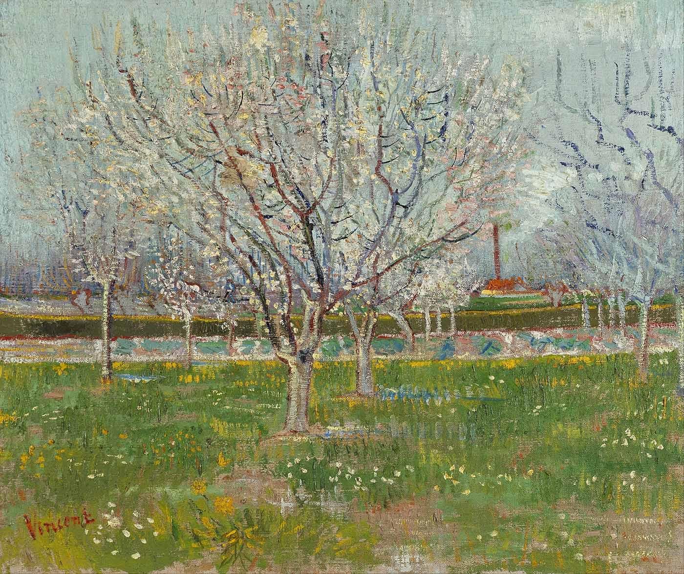 Orchard in Blossom by Vincent van Gogh