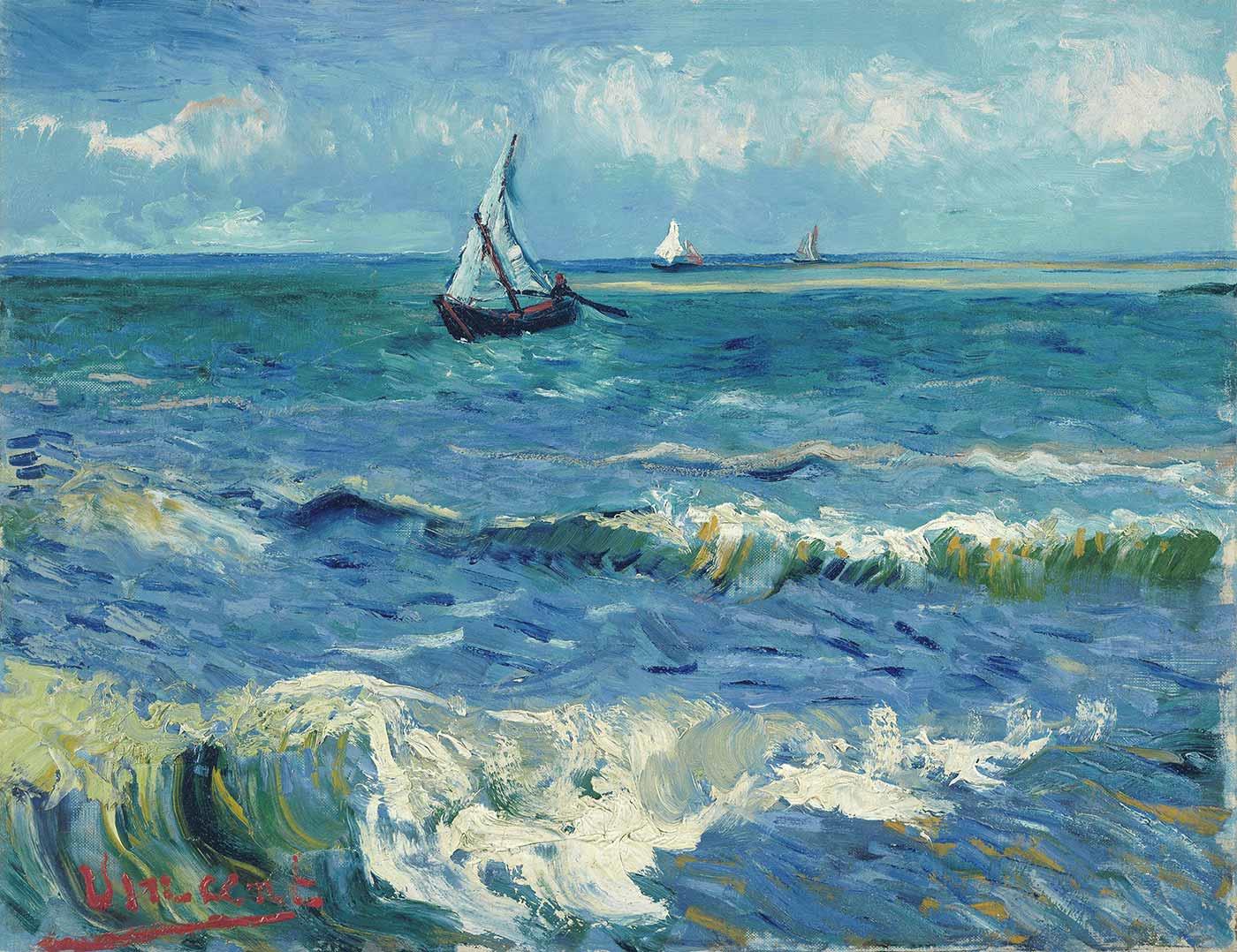 Seascape near Les Saintes Maries by Vincent van Gogh