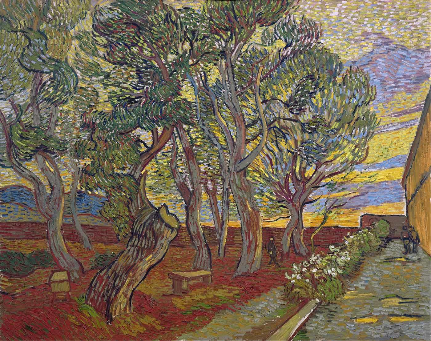 Vincent van Gogh Saint Paul Hastanesi Bahçesi Kanvas Tablo