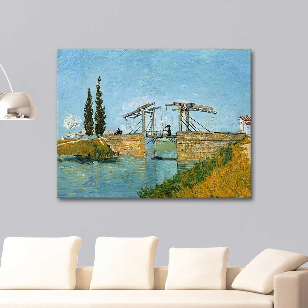 Vincent van Gogh Arles'te Langlois Köprüsü Kanvas Tablo