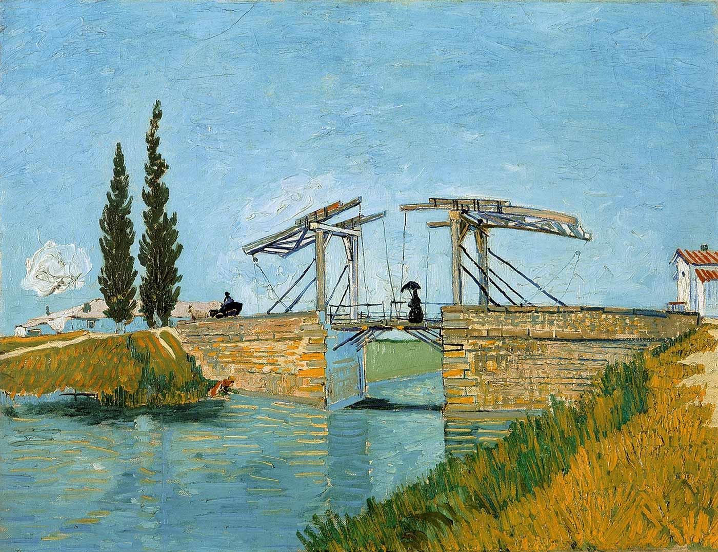 Vincent van Gogh Arles'te Langlois Köprüsü Kanvas Tablo