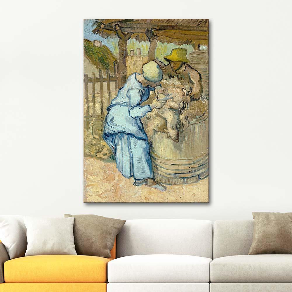 Vincent van Gogh Koyun Kırkıcı Kanvas Tablo