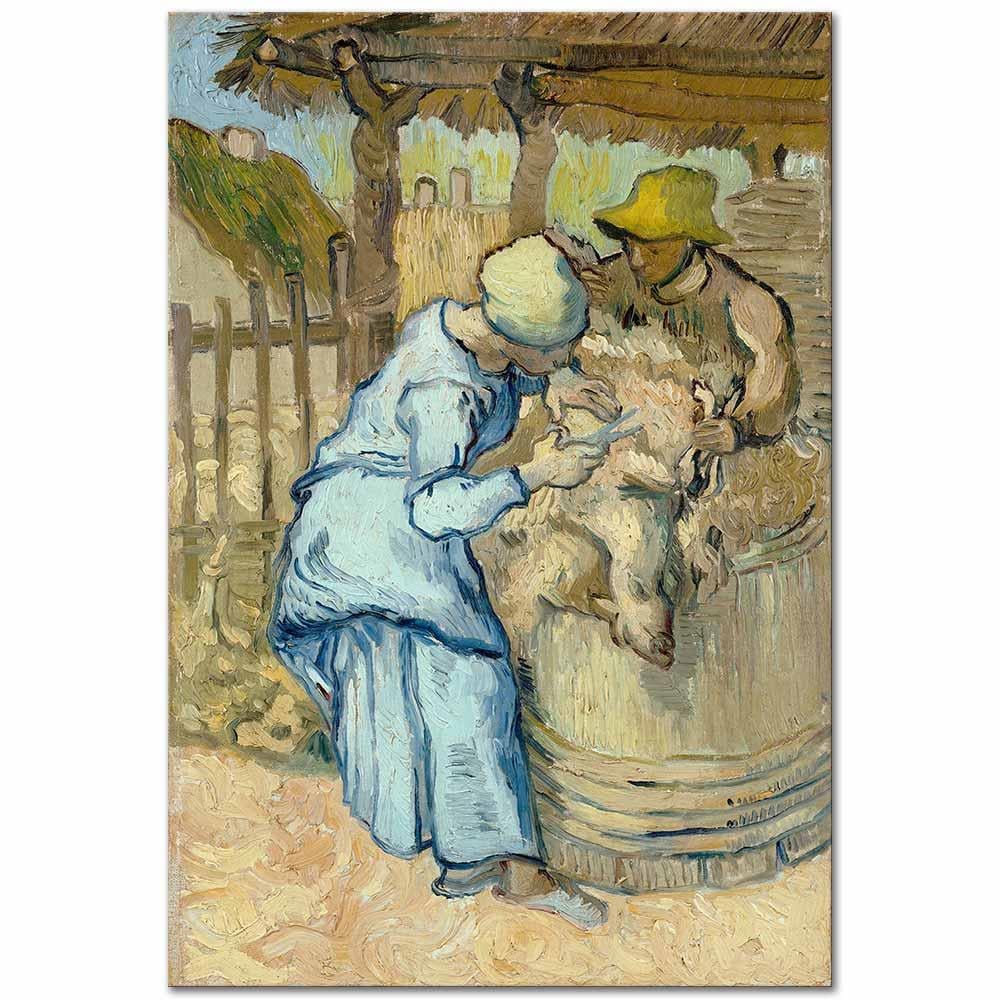 Vincent van Gogh Koyun Kırkıcı Kanvas Tablo