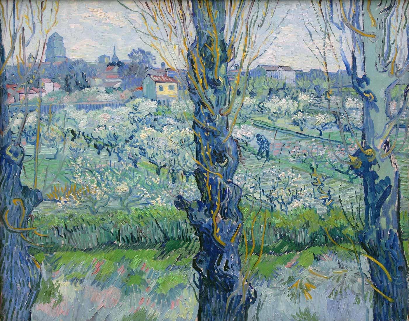 Vincent van Gogh Arles'te Çiçek Bahçeleri Kanvas Tablo