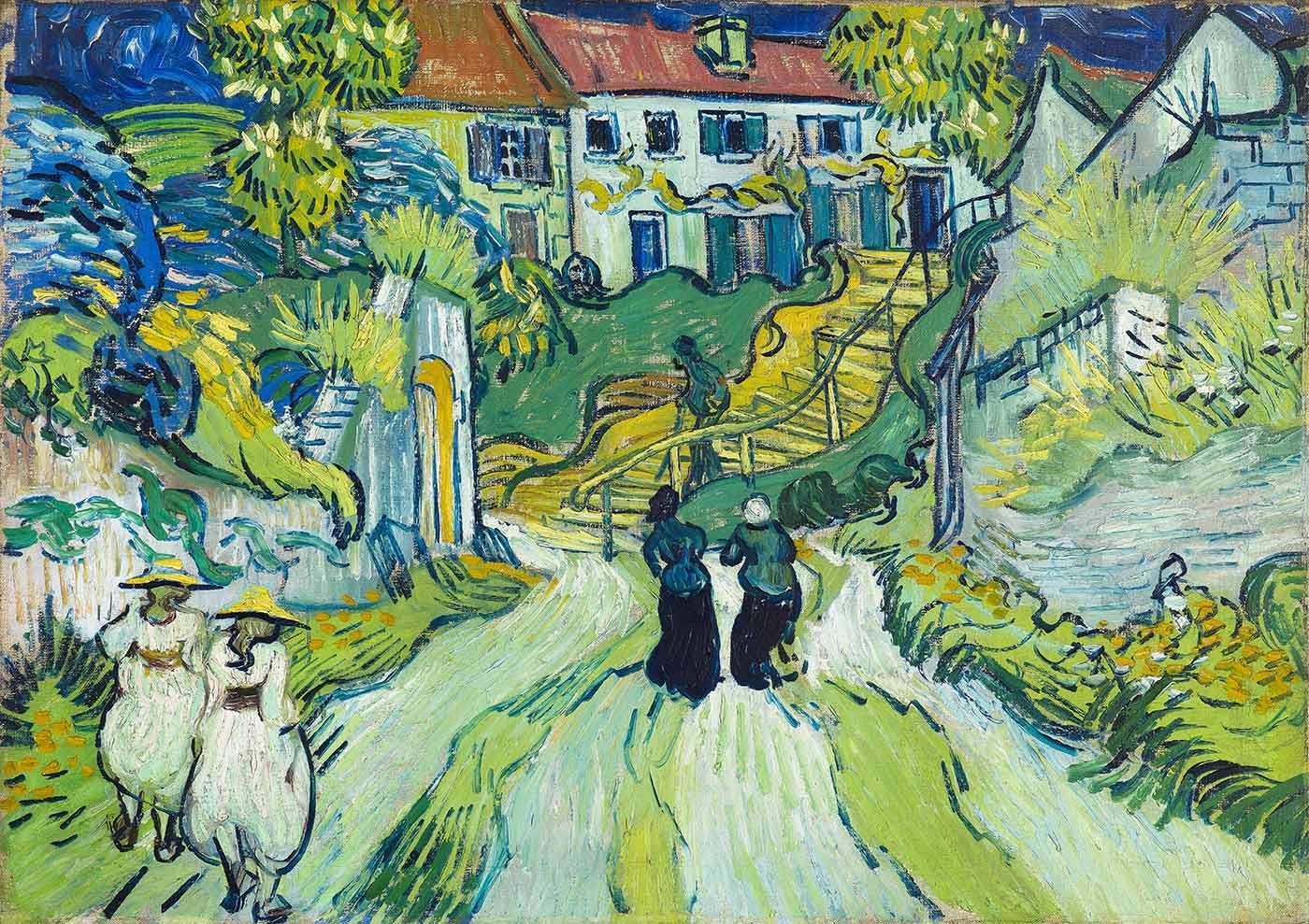 Village Street And Steps In Auvers by Vincent van Gogh