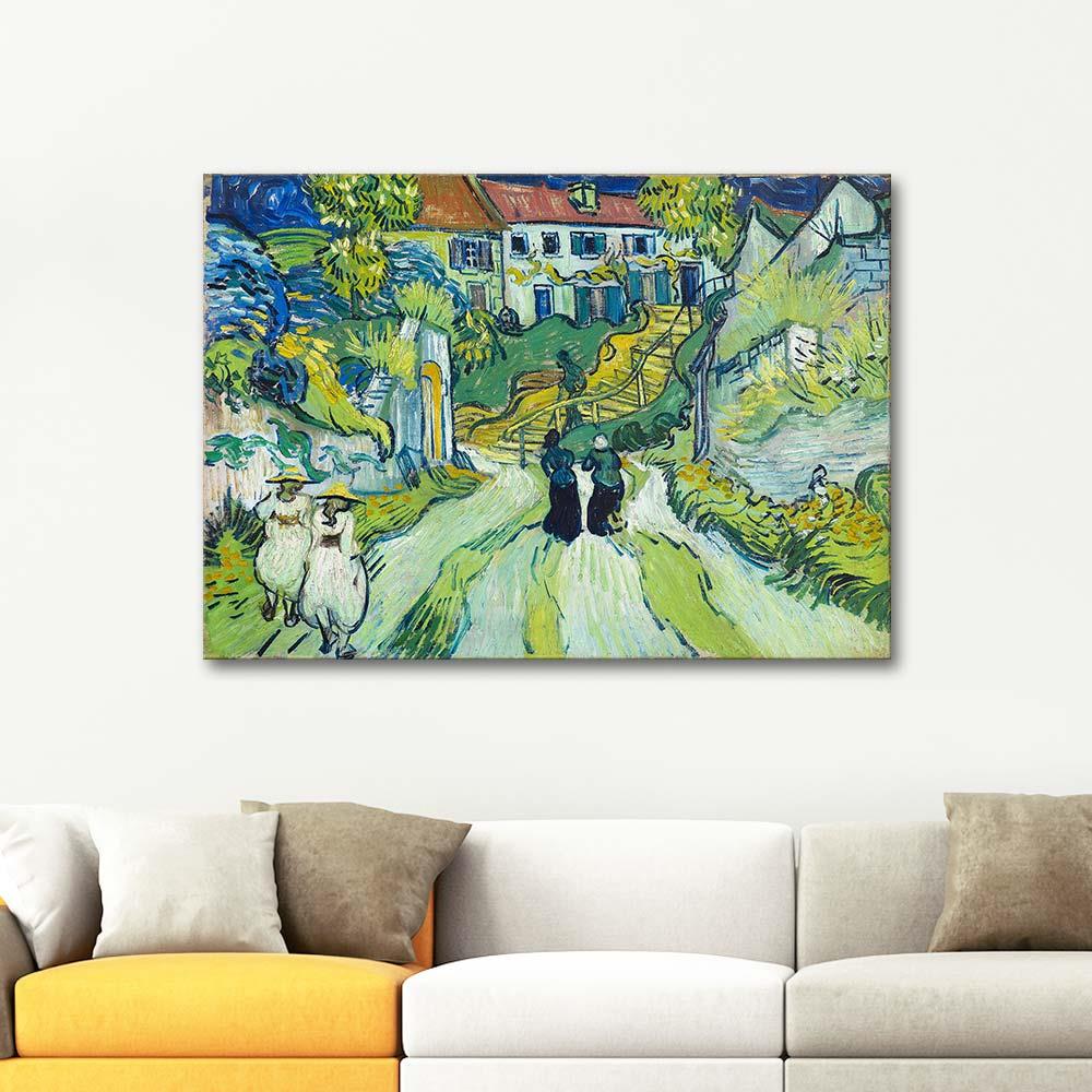 Vincent van Gogh Village Street And Steps In Auvers Art Print