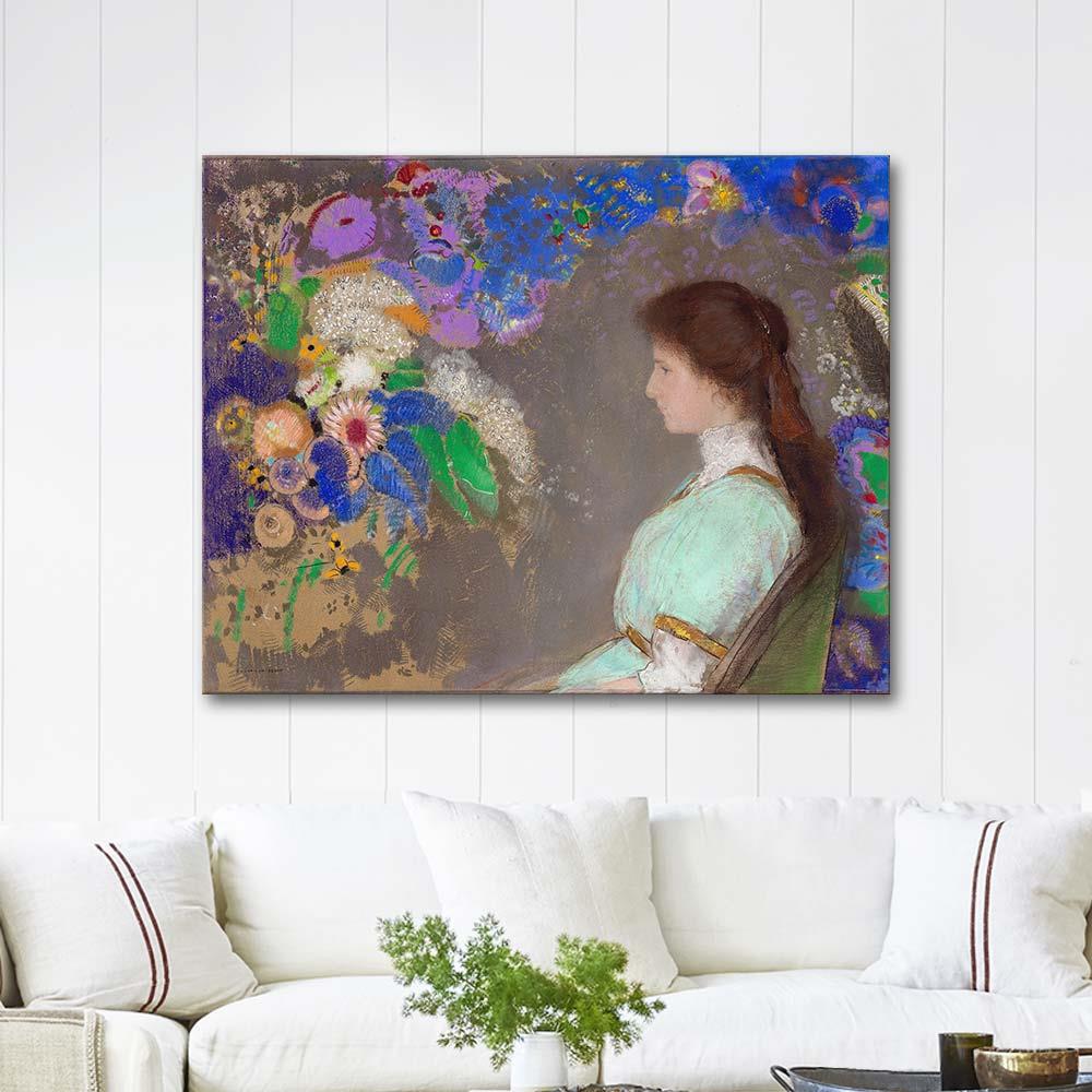 Violette Heymann by Odilon Redon as Art Print