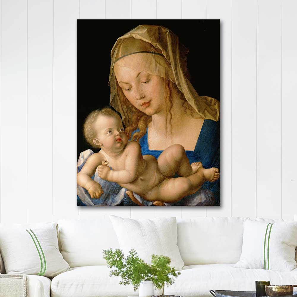 Virgin and Child with a Pear by Albrecht Dürer as Art Print
