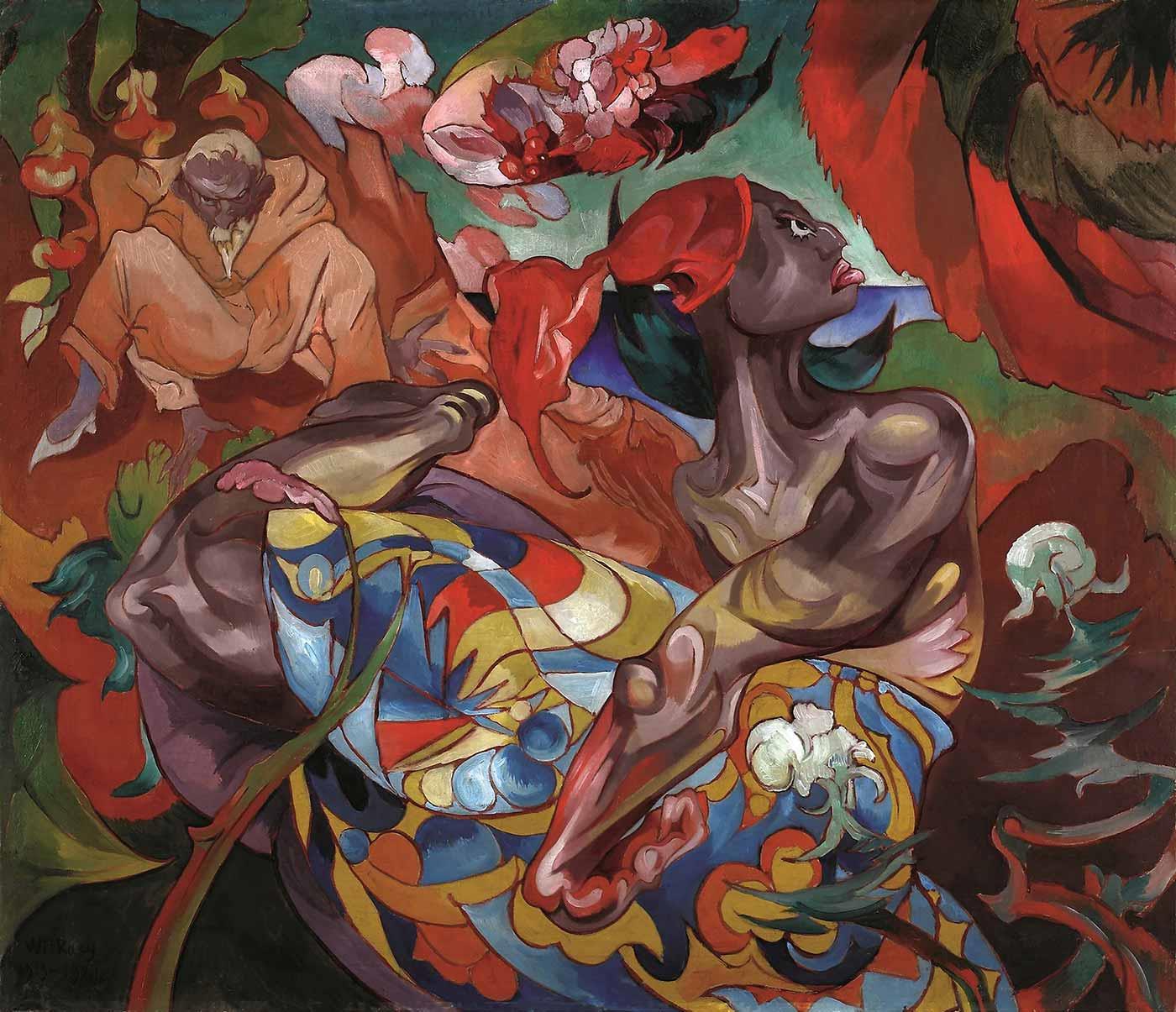 Stanislaw Ignacy Witkiewicz Maharaja'yı Ziyaret Kanvas Tablo