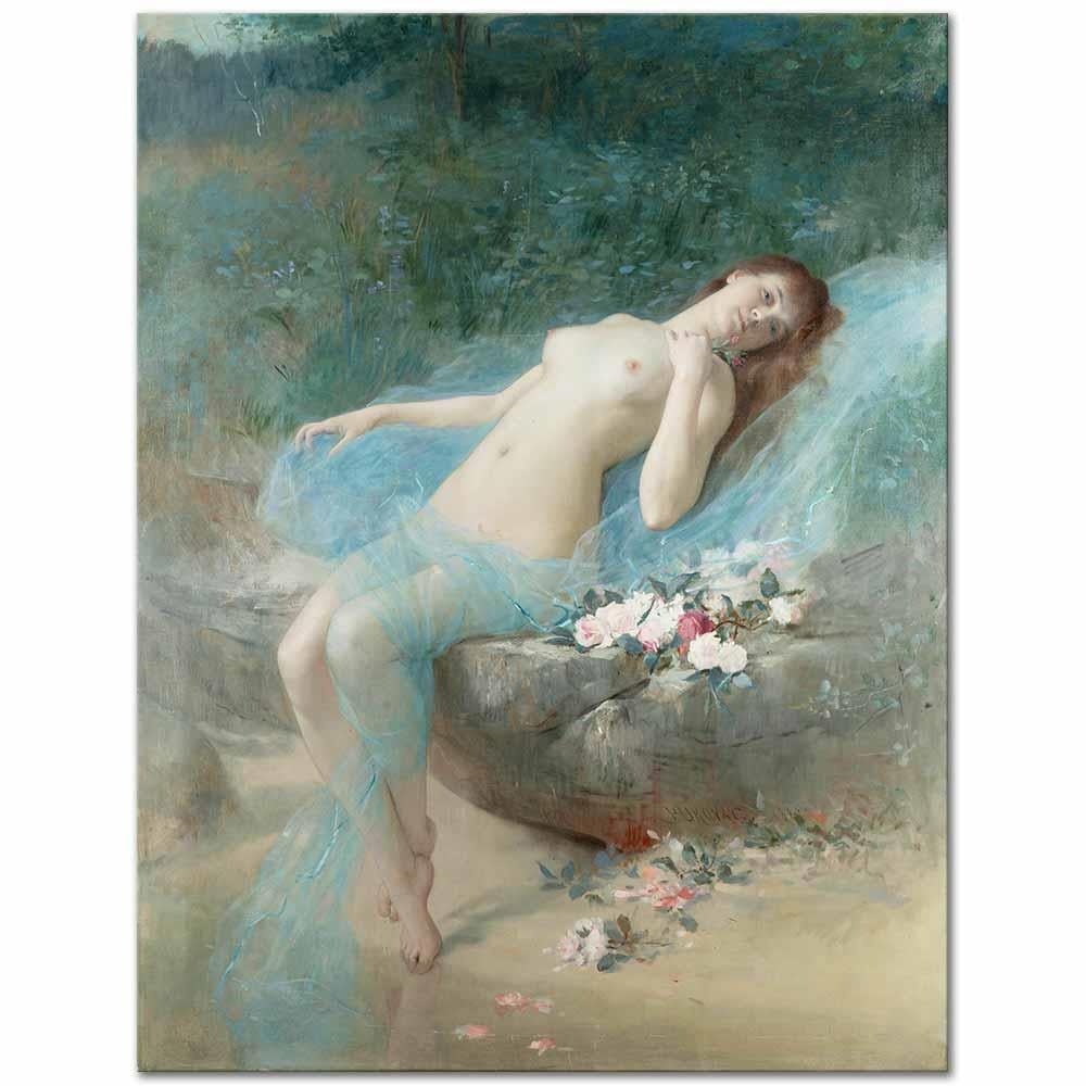 Vlaho Bukovac Genç Nü Kanvas Tablo