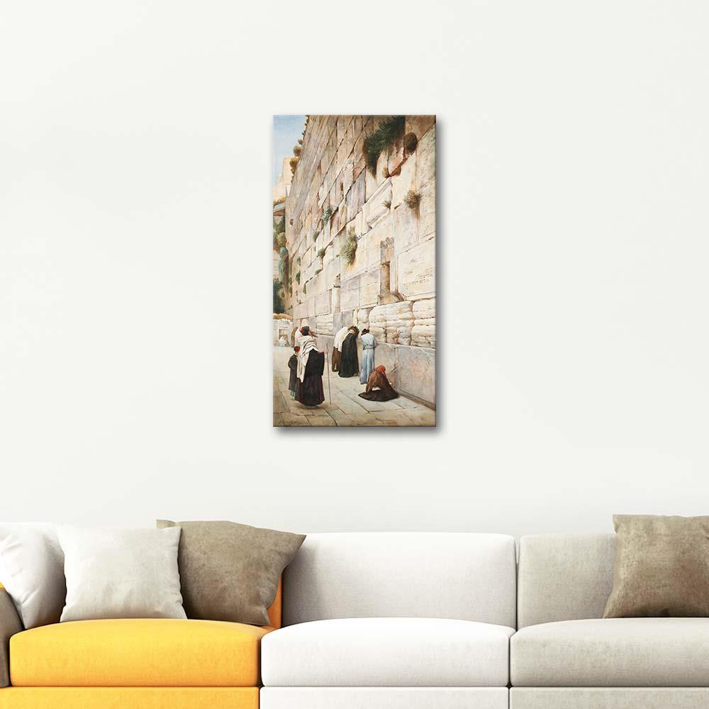 Gustav Bauernfeind Ağlama Duvarı Kudüs Kanvas Tablo